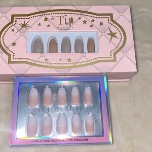2 Brand new packages of false nails by Tip beauty and Ace beauty.Gel finish
